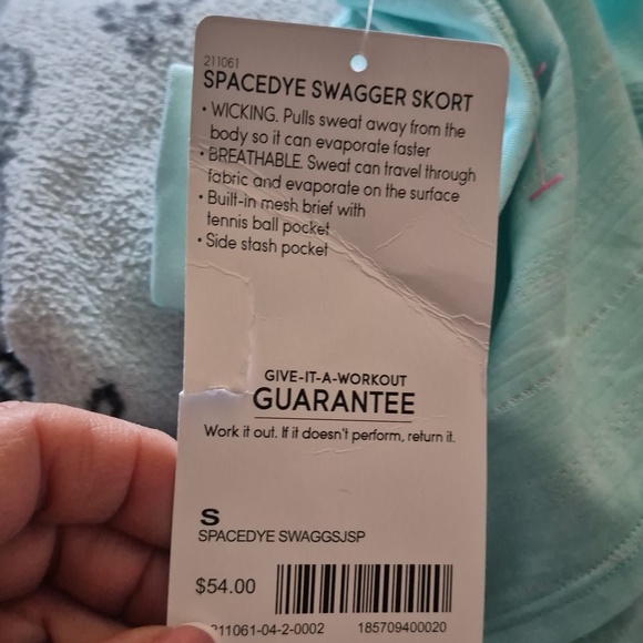 Athleta Spacedye Swagger Skort Soft Jade Mint Sz.S NWT - Picture 4 of 5